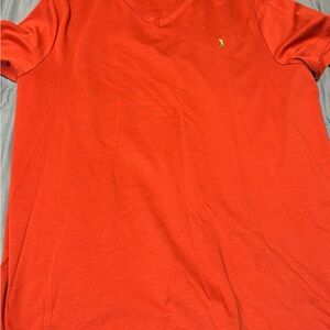 Polo by Ralph Lauren Men's Red V-Neck Shirt